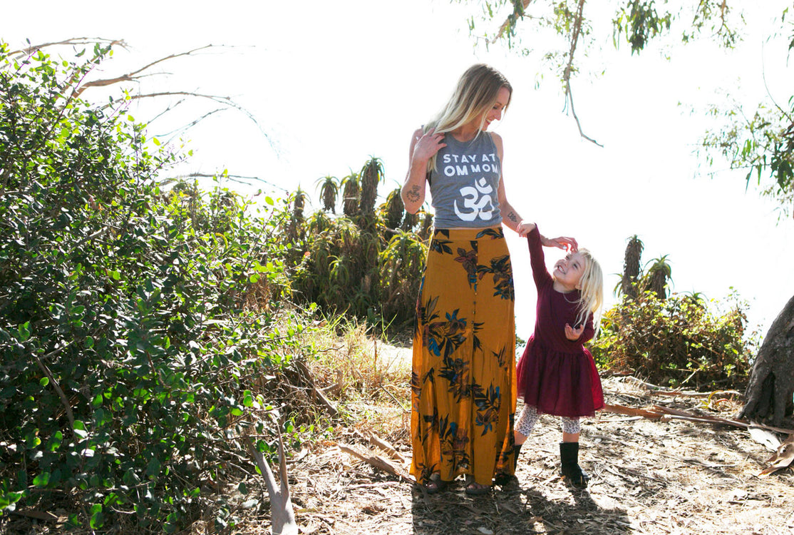 Stay at Om Mom nursing friendly USA made bamboo and organic cotton tank