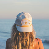 Beach Mom trucker hat in white