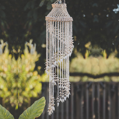 shell chandelier for coastal beach houses